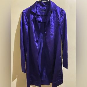 Satin purple fashion nova blazer
